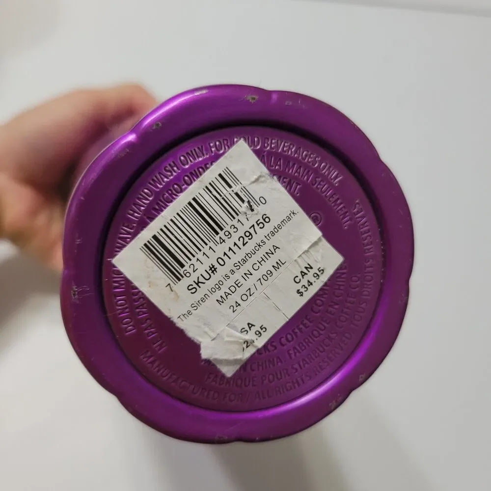 Starbucks‎ Tumbler Spring 2022 Bright Purple Stainless Steel 24 Oz Venti Cup